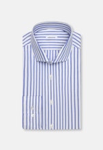 Shaped Business Hemd Gestreift in Mittelblau |  Seidensticker Onlineshop