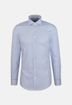 Shaped Business Hemd Gestreift in Mittelblau |  Seidensticker Onlineshop