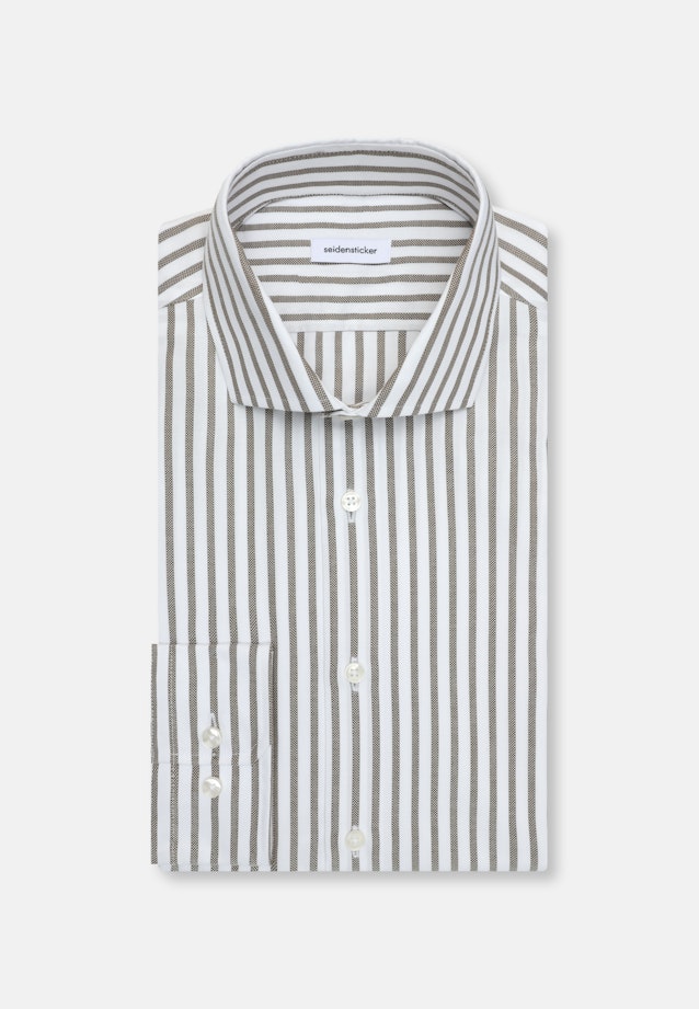 Shaped Business Hemd Gestreift in Grün |  Seidensticker Onlineshop