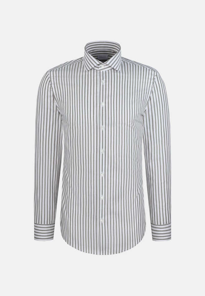 Shaped Business shirt Stripes in Grün | Seidensticker online shop