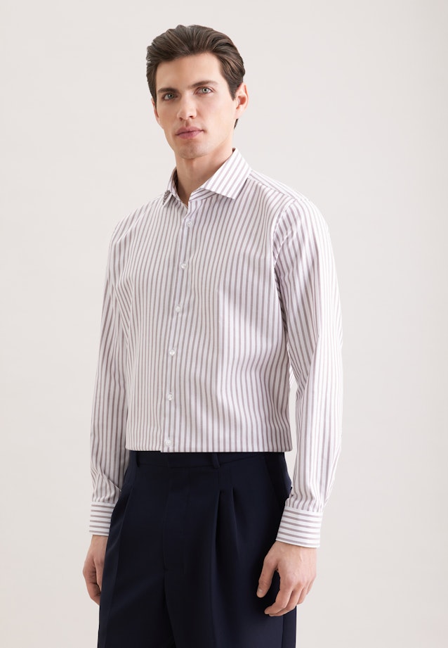 Shaped Chemise d'affaires Rayures in Marron |  Seidensticker Onlineshop