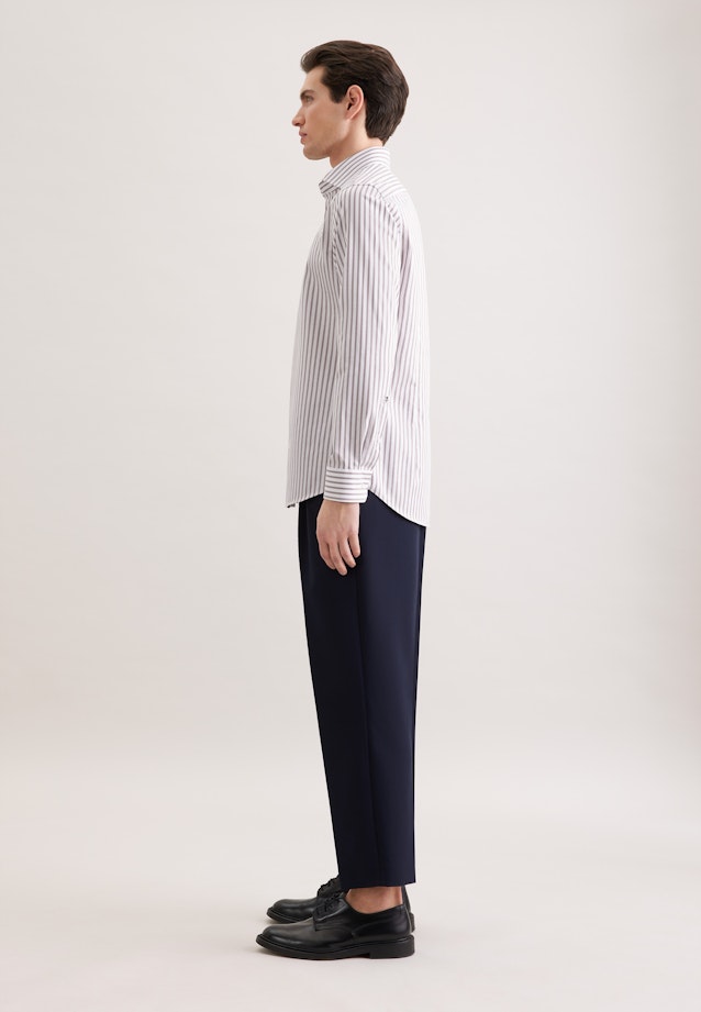 Shaped Business Hemd Gestreift in Braun |  Seidensticker Onlineshop