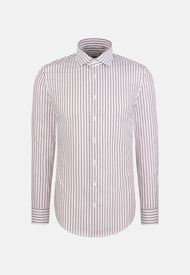 Shaped Business Hemd Gestreift in Braun |  Seidensticker Onlineshop