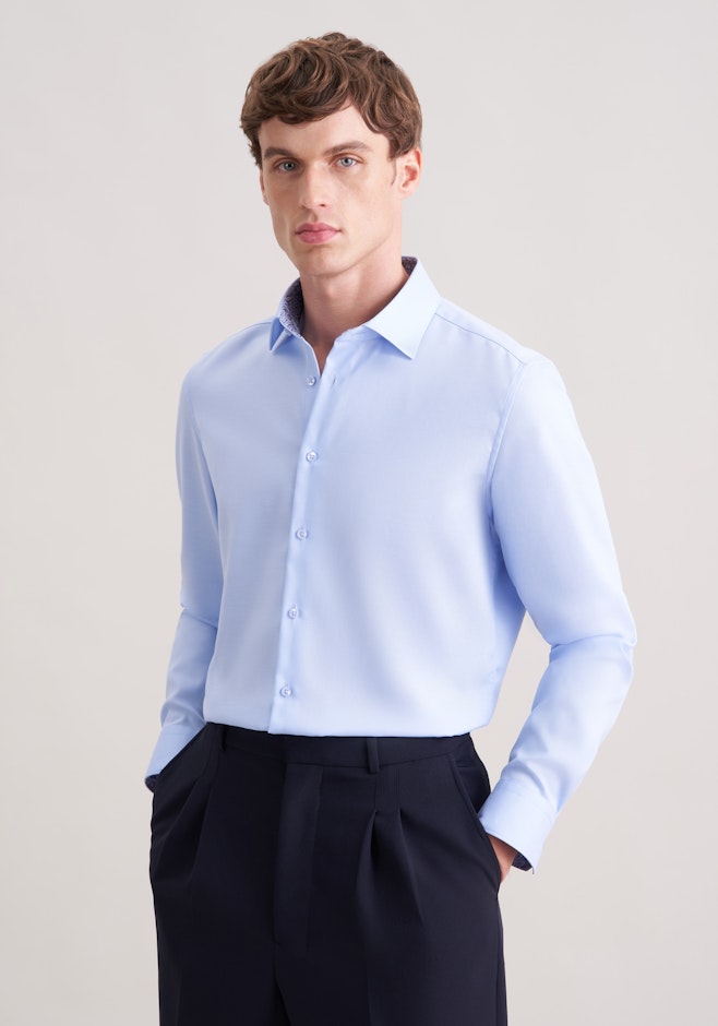 X-Slim Business Hemd Uni in Mittelblau | Seidensticker Onlineshop
