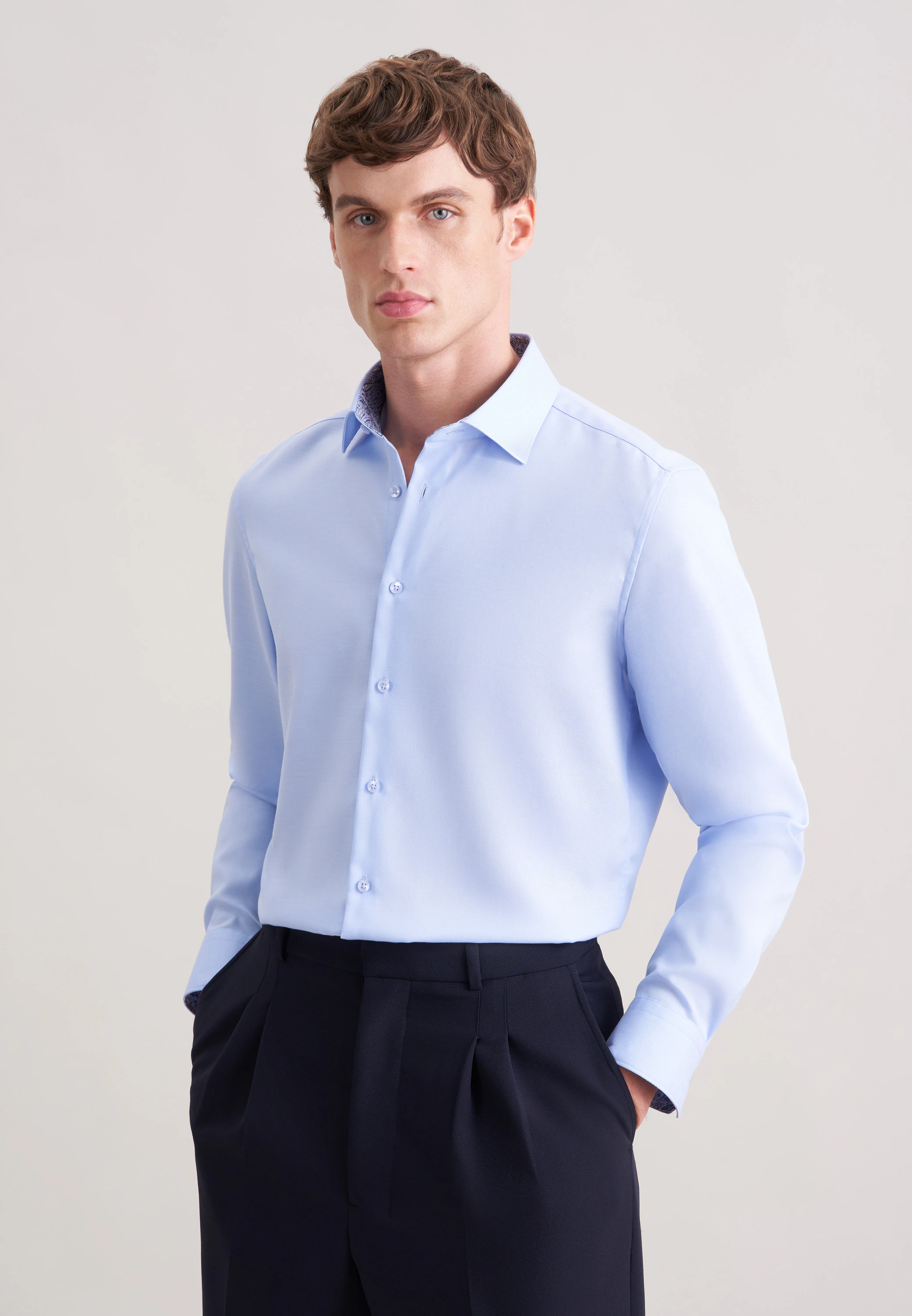 X-Slim Business Hemd Uni Blau 42