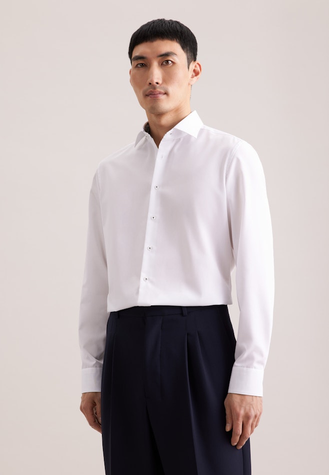 Shaped Business shirt Uni in Weiß | Seidensticker online shop