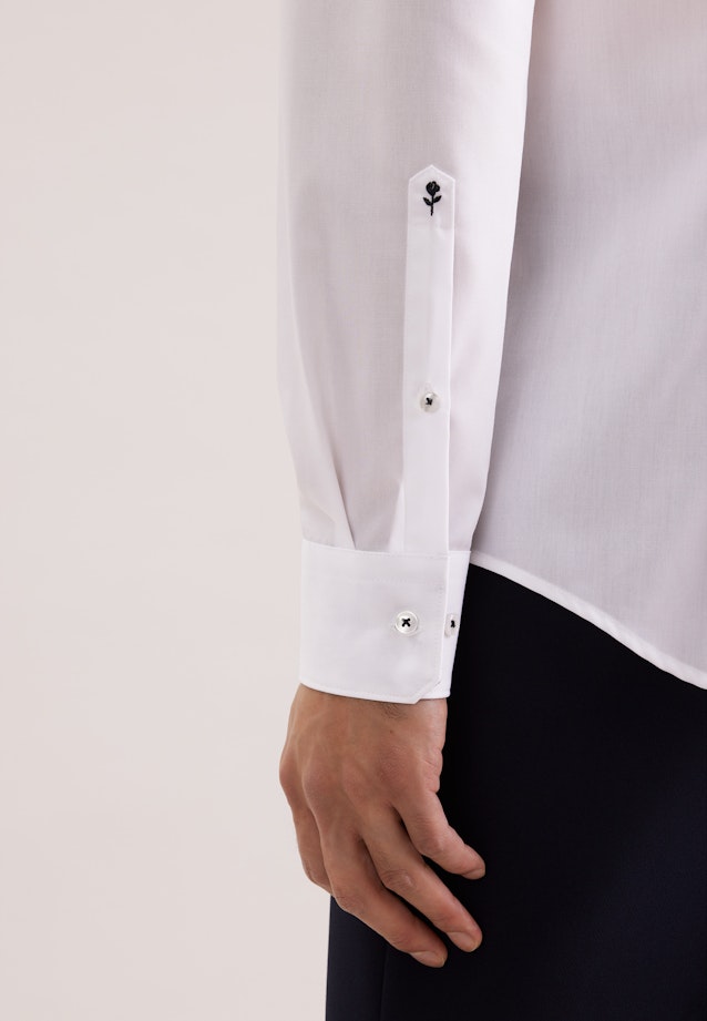 Shaped Business Hemd Uni in Weiß |  Seidensticker Onlineshop
