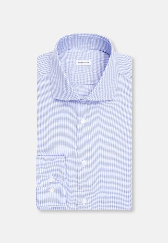 Regular Business shirt Structure in Mittelblau | Seidensticker online shop