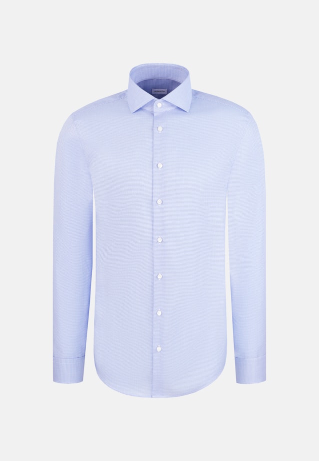 Regular Business Hemd Struktur in Mittelblau |  Seidensticker Onlineshop