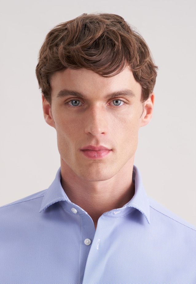 X-Slim Performance-Hemd Druck in Mittelblau |  Seidensticker Onlineshop