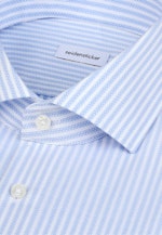 Shaped Business Hemd Gestreift in Mittelblau |  Seidensticker Onlineshop