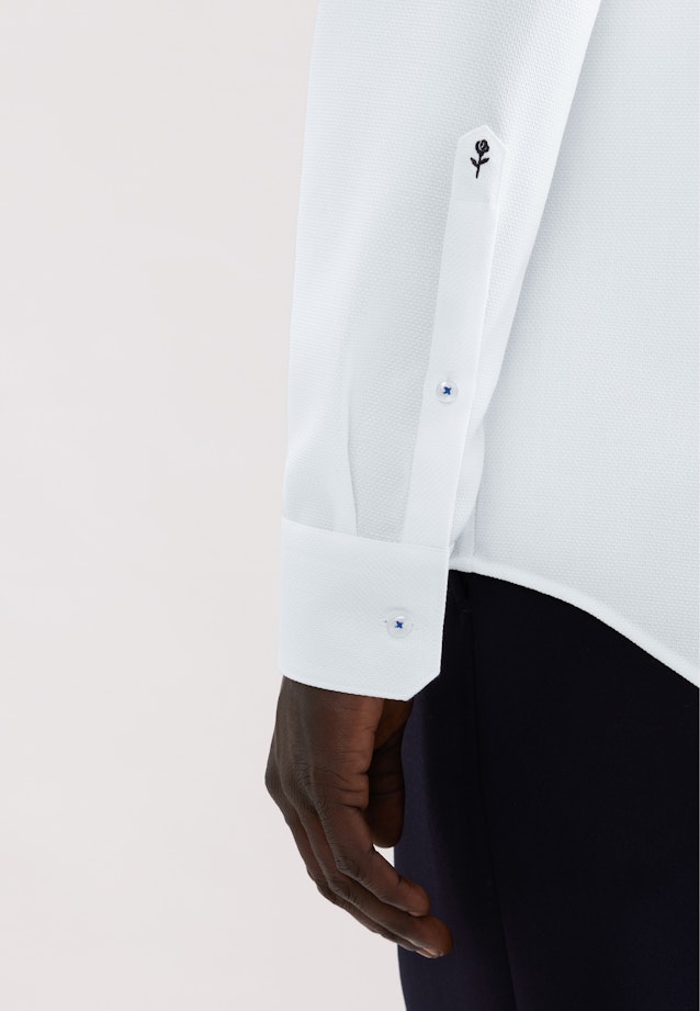 Shaped Business shirt Structure in Weiß |  Seidensticker Onlineshop