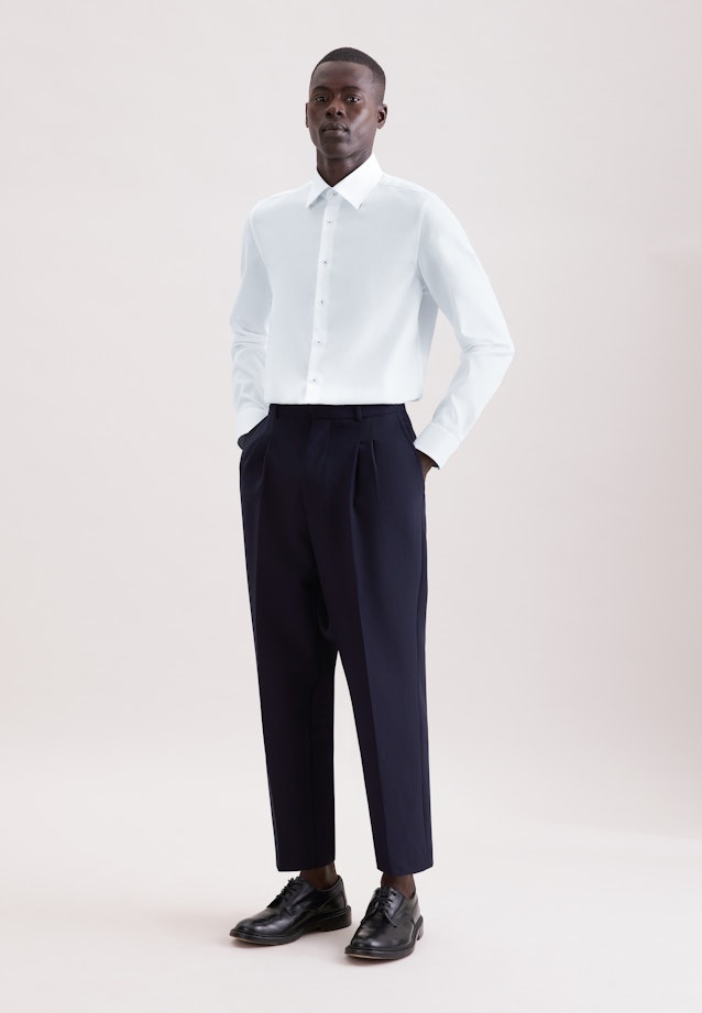 Shaped Business shirt Structure in Weiß |  Seidensticker Onlineshop