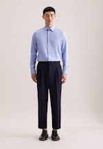 Shaped Business Hemd Struktur in Mittelblau |  Seidensticker Onlineshop