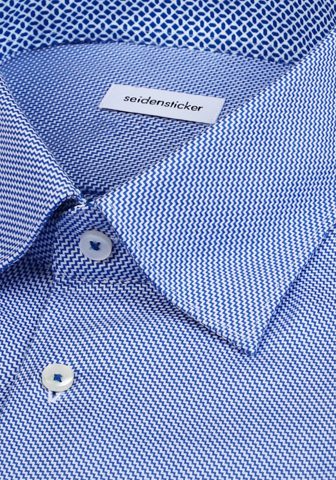 Shaped Chemise d'affaires Structure dans Bleu Moyen | Boutique en ligne Seidensticker