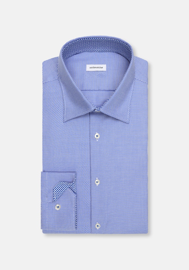 Shaped Chemise d'affaires Structure dans Bleu Moyen | Boutique en ligne Seidensticker