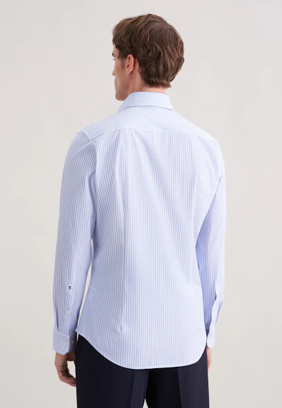 Slim Chemise Performance Imprimé in Bleu Moyen | Seidensticker Onlineshop