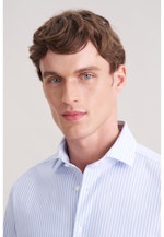 Slim Performance-Hemd Druck in Mittelblau |  Seidensticker Onlineshop