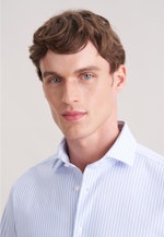 Slim Performance shirt Print in Mittelblau |  Seidensticker Onlineshop