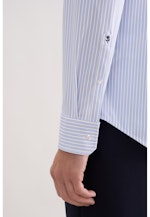 Slim Performance-Hemd Druck in Mittelblau |  Seidensticker Onlineshop