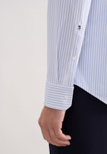 Slim Performance shirt Print in Mittelblau |  Seidensticker Onlineshop