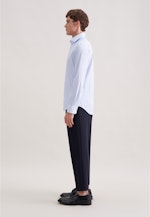 Slim Performance shirt Print in Mittelblau |  Seidensticker Onlineshop