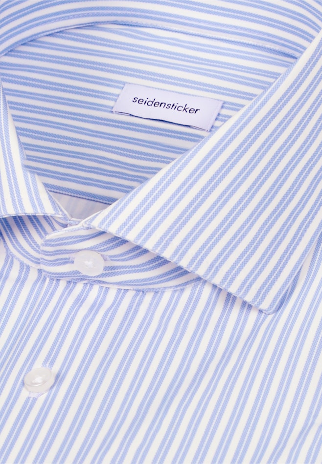 Slim Performance-Hemd Druck in Mittelblau | Seidensticker Onlineshop