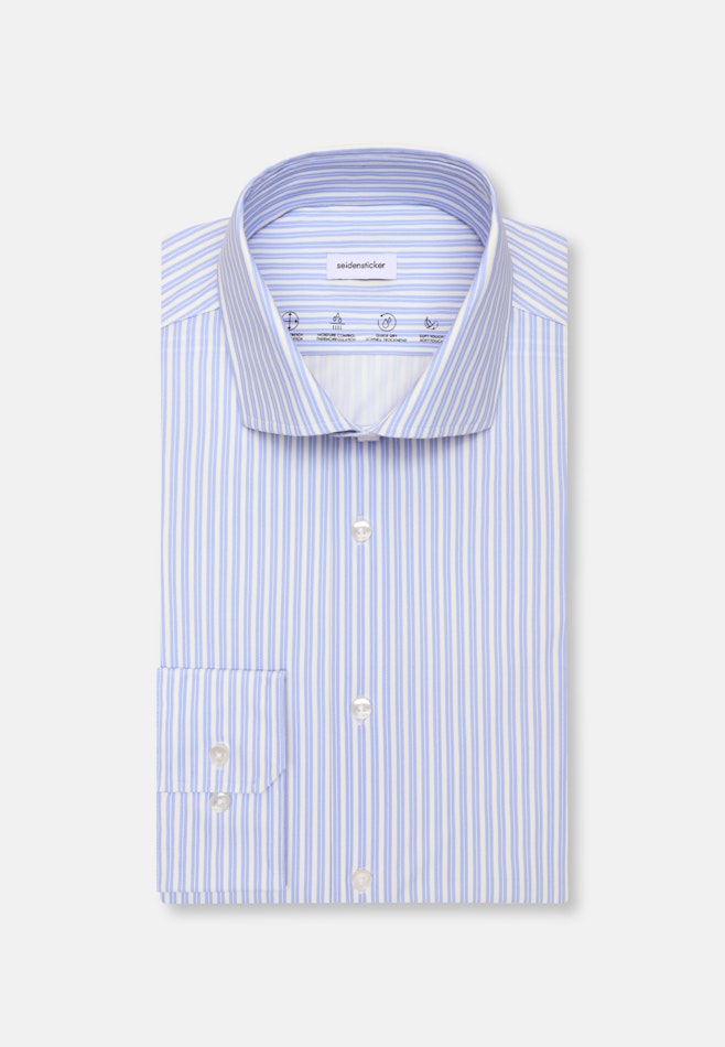 Slim Chemise Performance Imprimé dans Bleu Moyen | Boutique en ligne Seidensticker