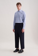 Shaped Business Hemd Druck in Dunkelblau |  Seidensticker Onlineshop