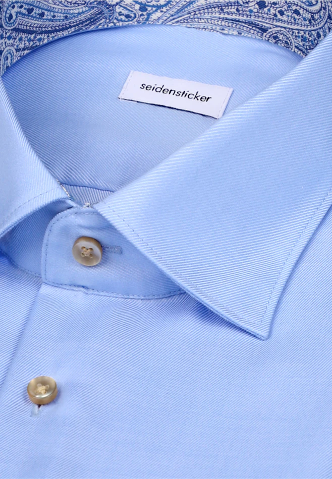 Shaped Business shirt Uni in Mittelblau | Seidensticker online shop