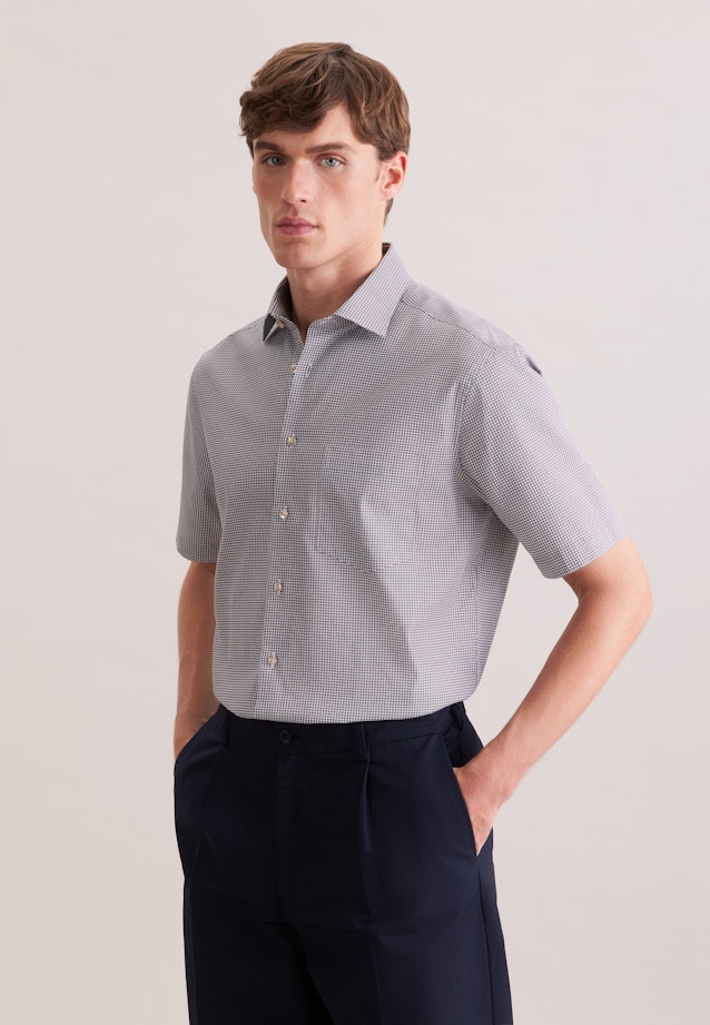 Regular Business shirt Print in Beige |  Seidensticker Onlineshop