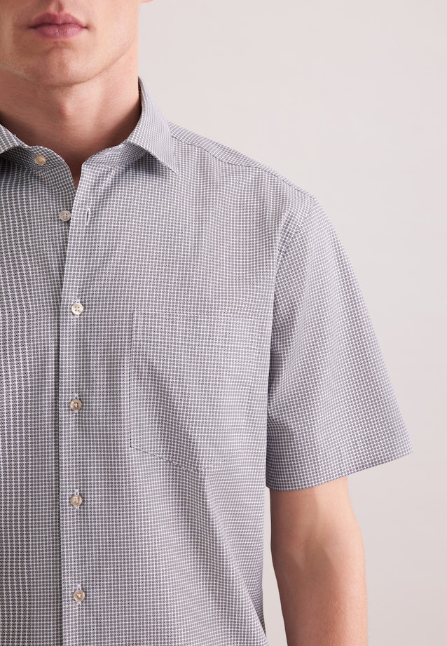 Regular Business shirt Print in Beige |  Seidensticker Onlineshop