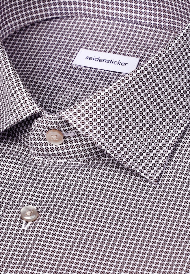 Regular Business Hemd Druck in Beige | Seidensticker Onlineshop