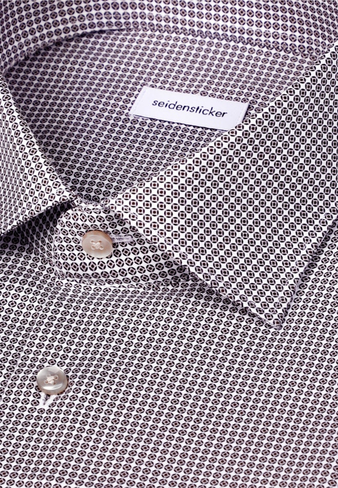 Regular Business Hemd Druck in Beige | Seidensticker Onlineshop
