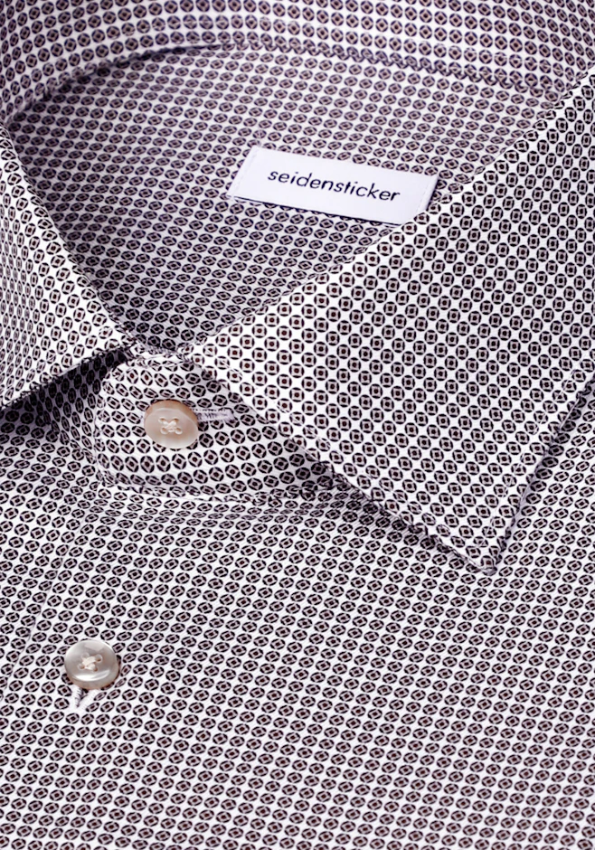 Regular Business Hemd Druck in Beige | Seidensticker Onlineshop