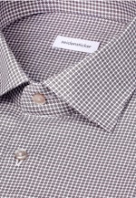 Regular Business shirt Print in Beige |  Seidensticker Onlineshop