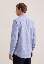 Regular Business Hemd Druck in Dunkelblau |  Seidensticker Onlineshop