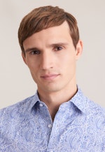 Regular Business Hemd Druck in Dunkelblau |  Seidensticker Onlineshop