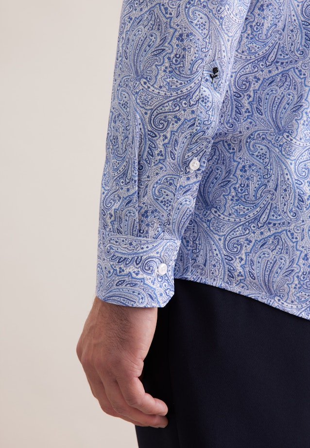 Regular Business Hemd Druck in Dunkelblau |  Seidensticker Onlineshop