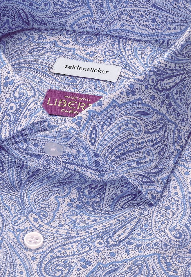 Regular Chemise d'affaires Imprimé dans Bleu Foncé | Boutique en ligne Seidensticker