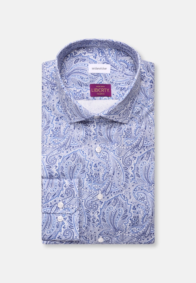 Regular Business Hemd Druck in Dunkelblau |  Seidensticker Onlineshop