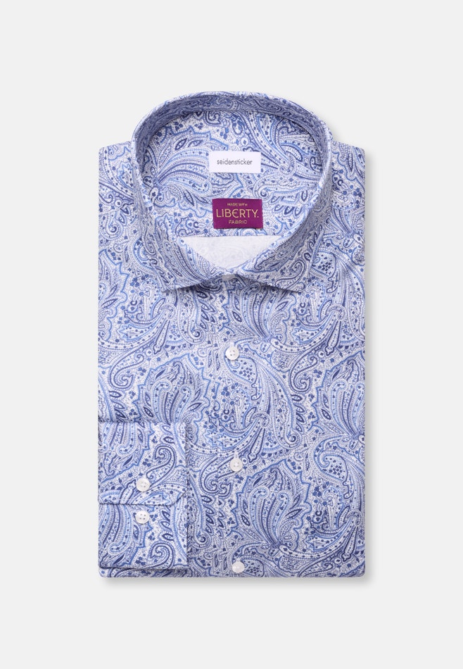 Regular Chemise d'affaires Imprimé dans Bleu Foncé | Boutique en ligne Seidensticker