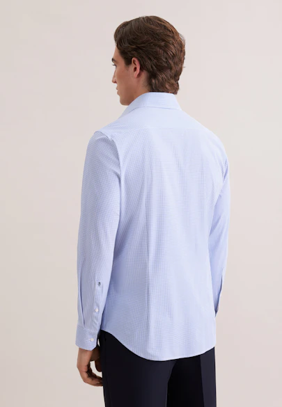 Slim Chemise Performance Imprimé in Bleu Moyen | Seidensticker Onlineshop
