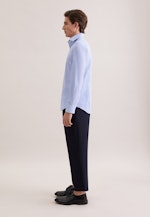 Slim Performance-Hemd Druck in Mittelblau |  Seidensticker Onlineshop