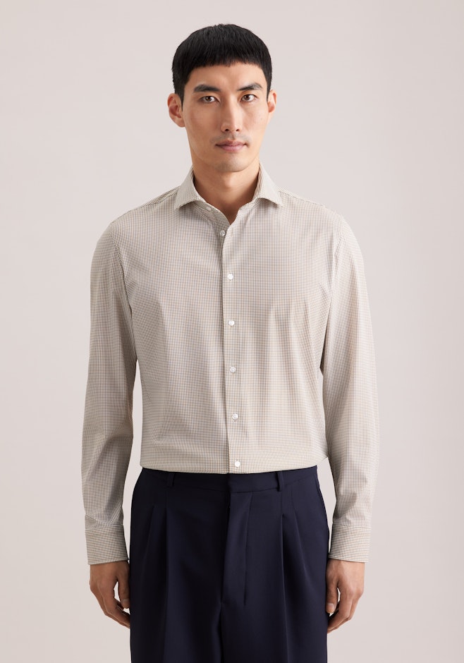 Slim Performance-Hemd Druck in Grün | Seidensticker Onlineshop