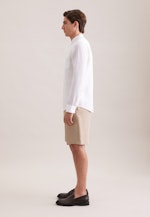 Slim Linen shirt Uni in Weiß |  Seidensticker Onlineshop