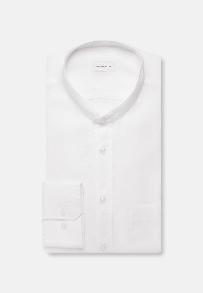 Slim Chemise en lin Uni dans Blanc | Boutique en ligne Seidensticker