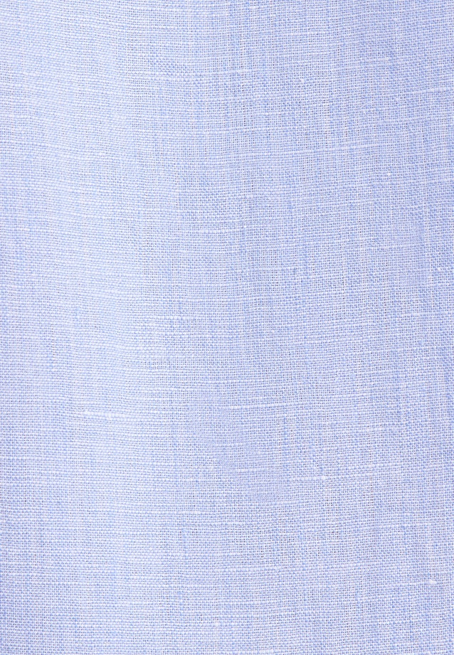 Slim Linen shirt Uni in Mittelblau |  Seidensticker Onlineshop