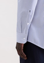 Regular Business Hemd Gestreift in Mittelblau |  Seidensticker Onlineshop