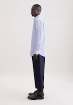 Regular Business Hemd Gestreift in Mittelblau |  Seidensticker Onlineshop